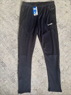 Hummel Black Men's Athletic Joggers with Logo